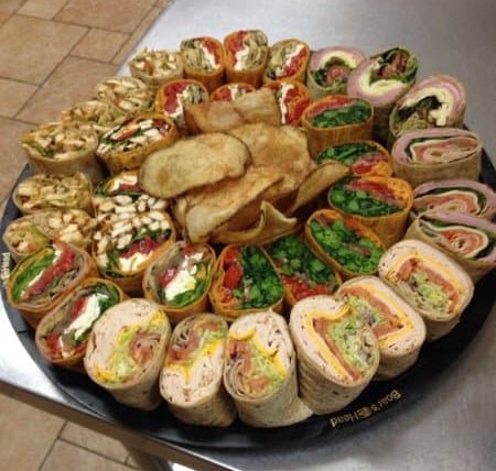 mixed platter of wraps